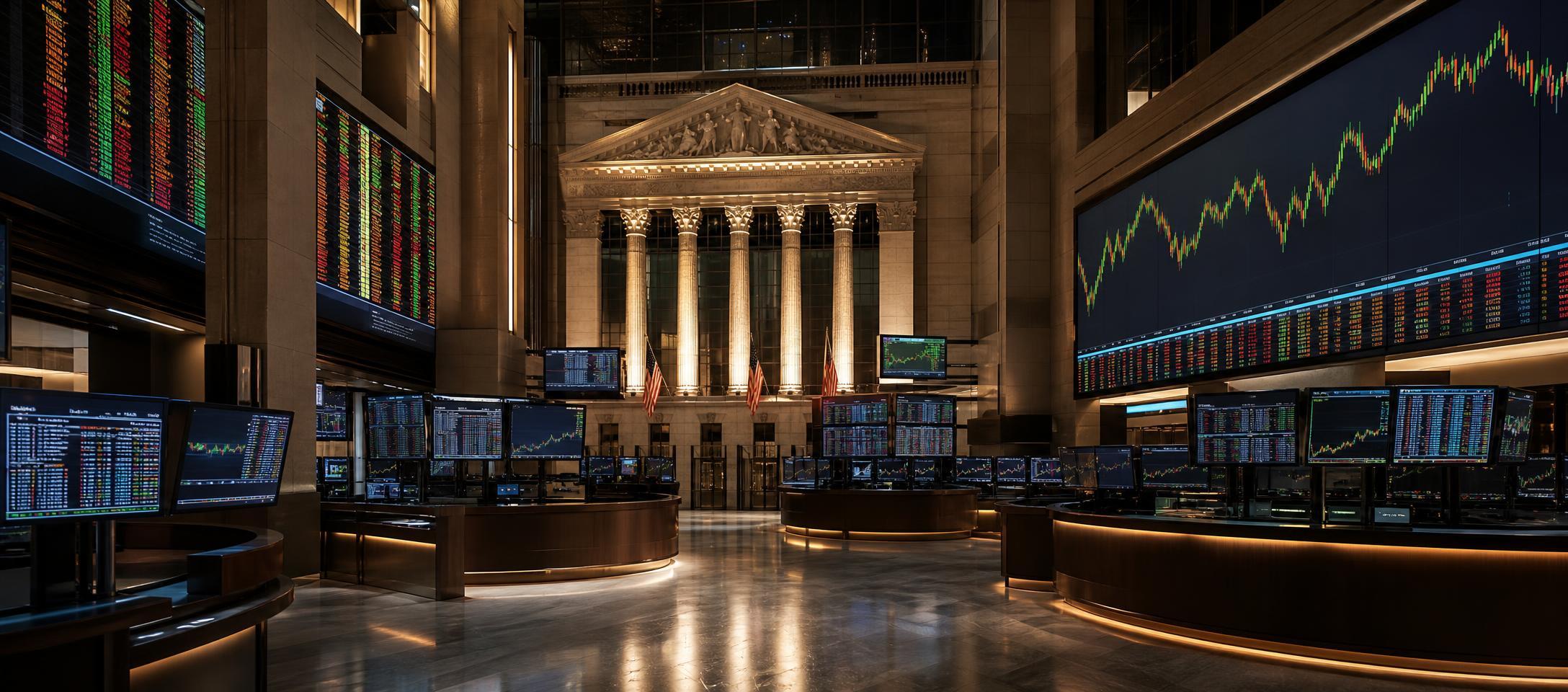 Conceptual illustration of small company shares beneath a market calendar and interest rate dial.