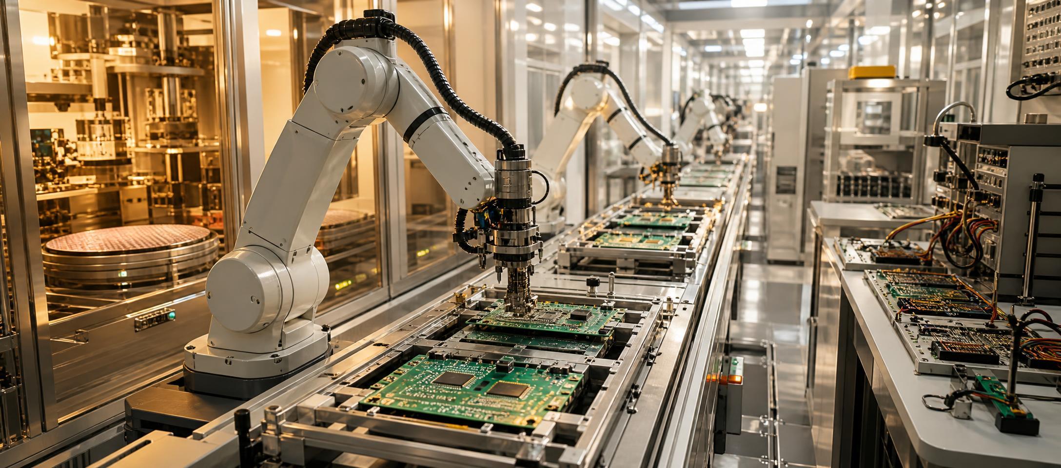 Conceptual illustration of electronic component manufacturing