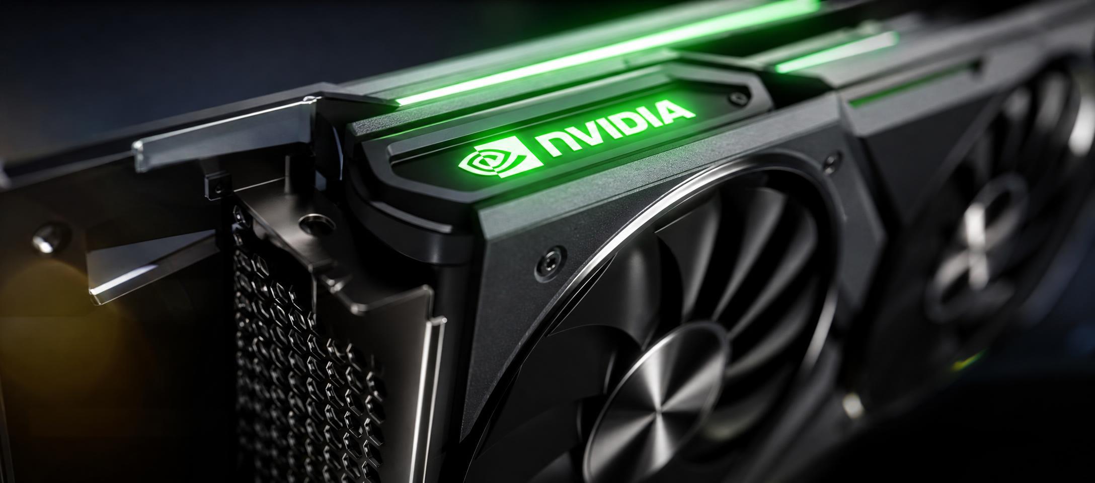 Conceptual illustration of an NVIDIA chip beside expanding AI infrastructure and manufacturing facilities.
